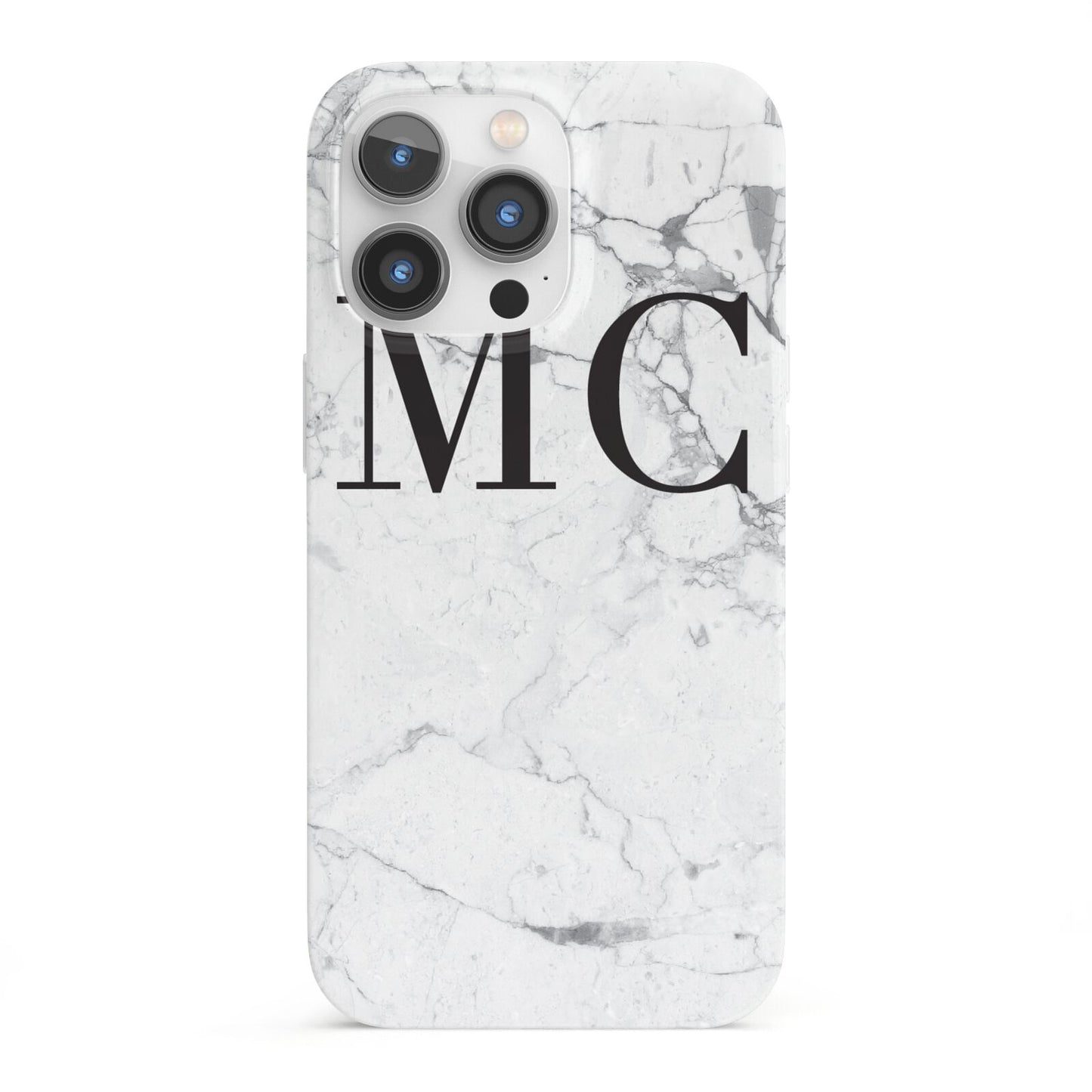 Personalised Marble Initials iPhone 13 Pro Full Wrap 3D Snap Case