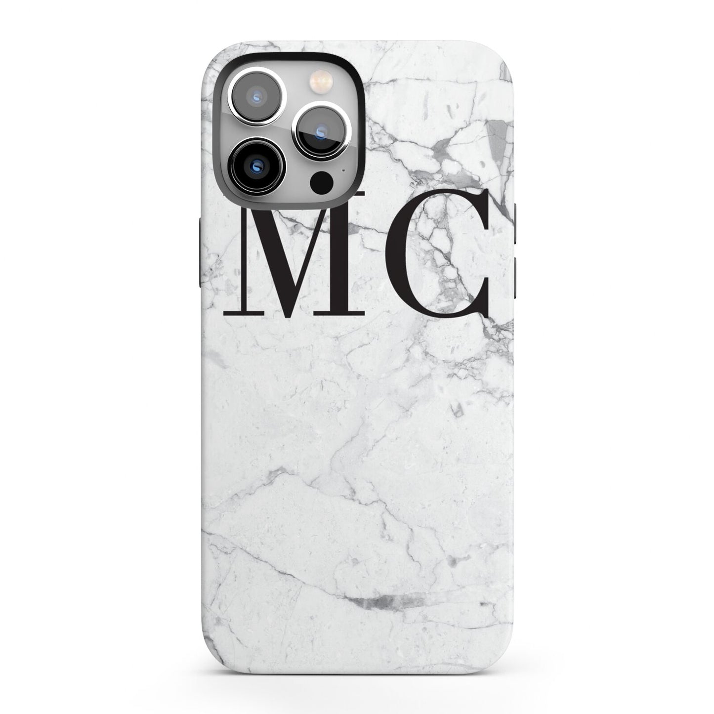 Personalised Marble Initials iPhone 13 Pro Max Full Wrap 3D Tough Case