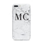 Personalised Marble Initials iPhone 7 Plus Bumper Case on Silver iPhone