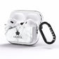 Personalised Marble Name Crown AirPods Pro Clear Case Side Image