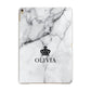 Personalised Marble Name Crown Apple iPad Gold Case