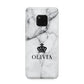 Personalised Marble Name Crown Huawei Mate 20 Pro Phone Case