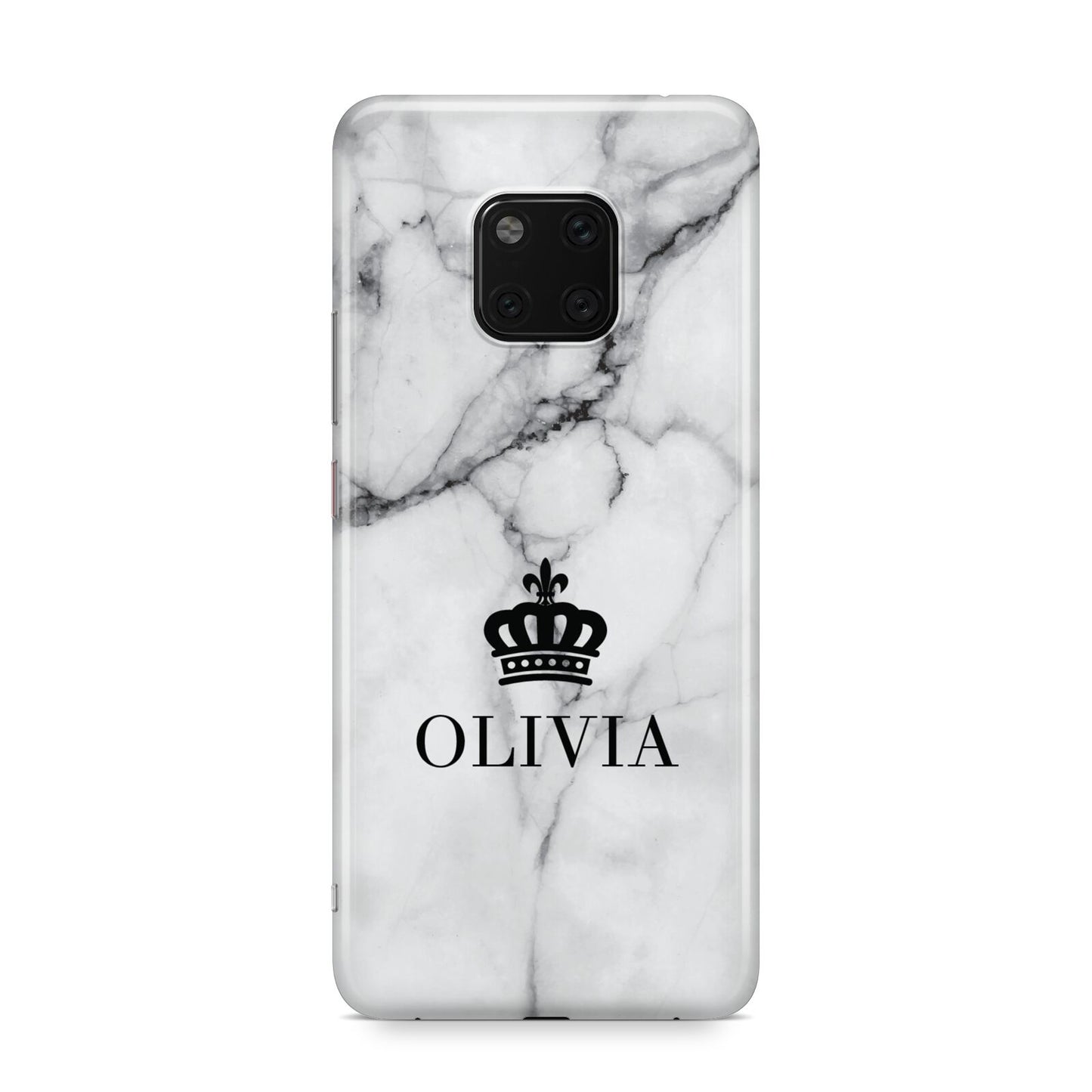 Personalised Marble Name Crown Huawei Mate 20 Pro Phone Case