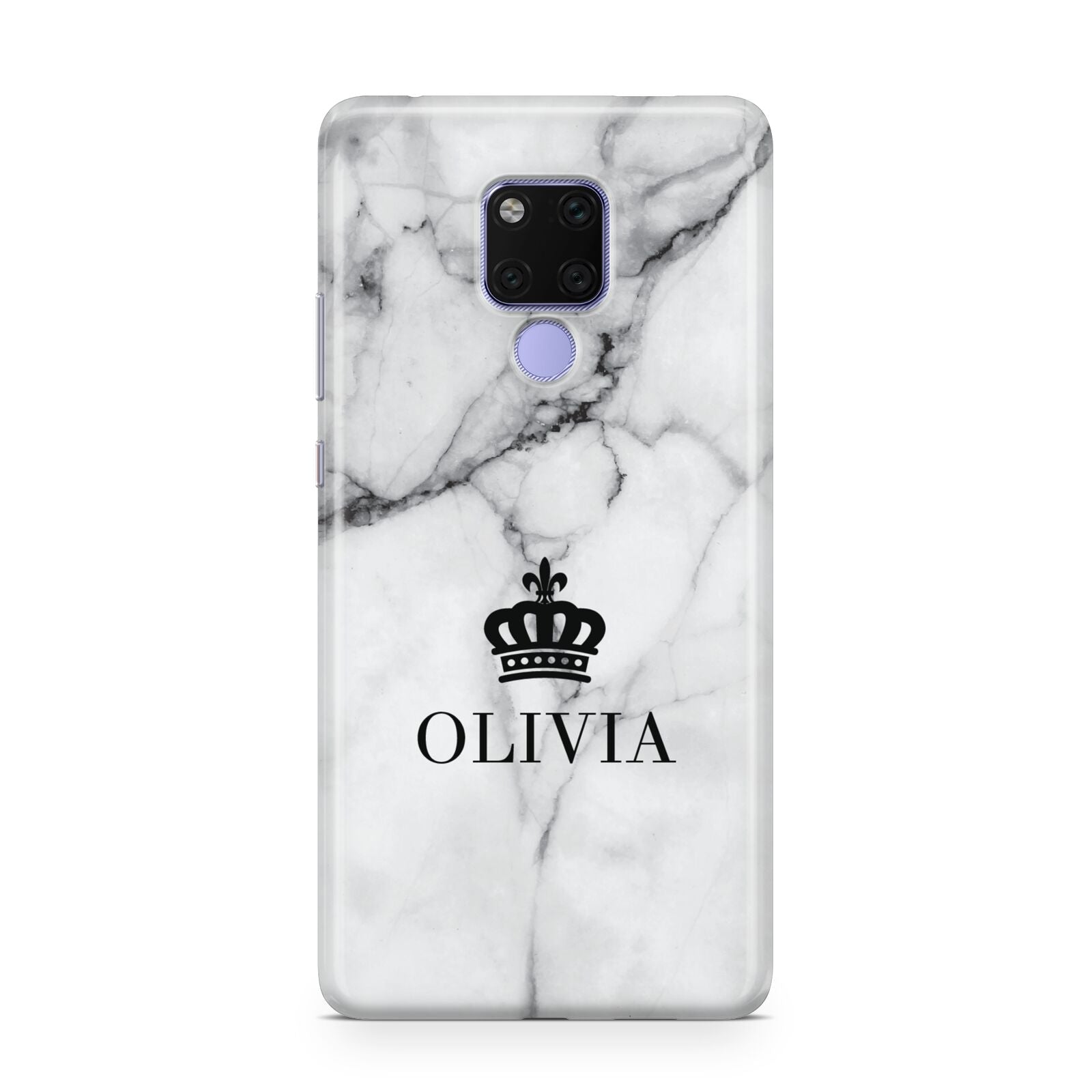 Personalised Marble Name Crown Huawei Mate 20X Phone Case