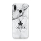 Personalised Marble Name Crown Huawei Nova 3 Phone Case