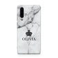 Personalised Marble Name Crown Huawei P30 Phone Case