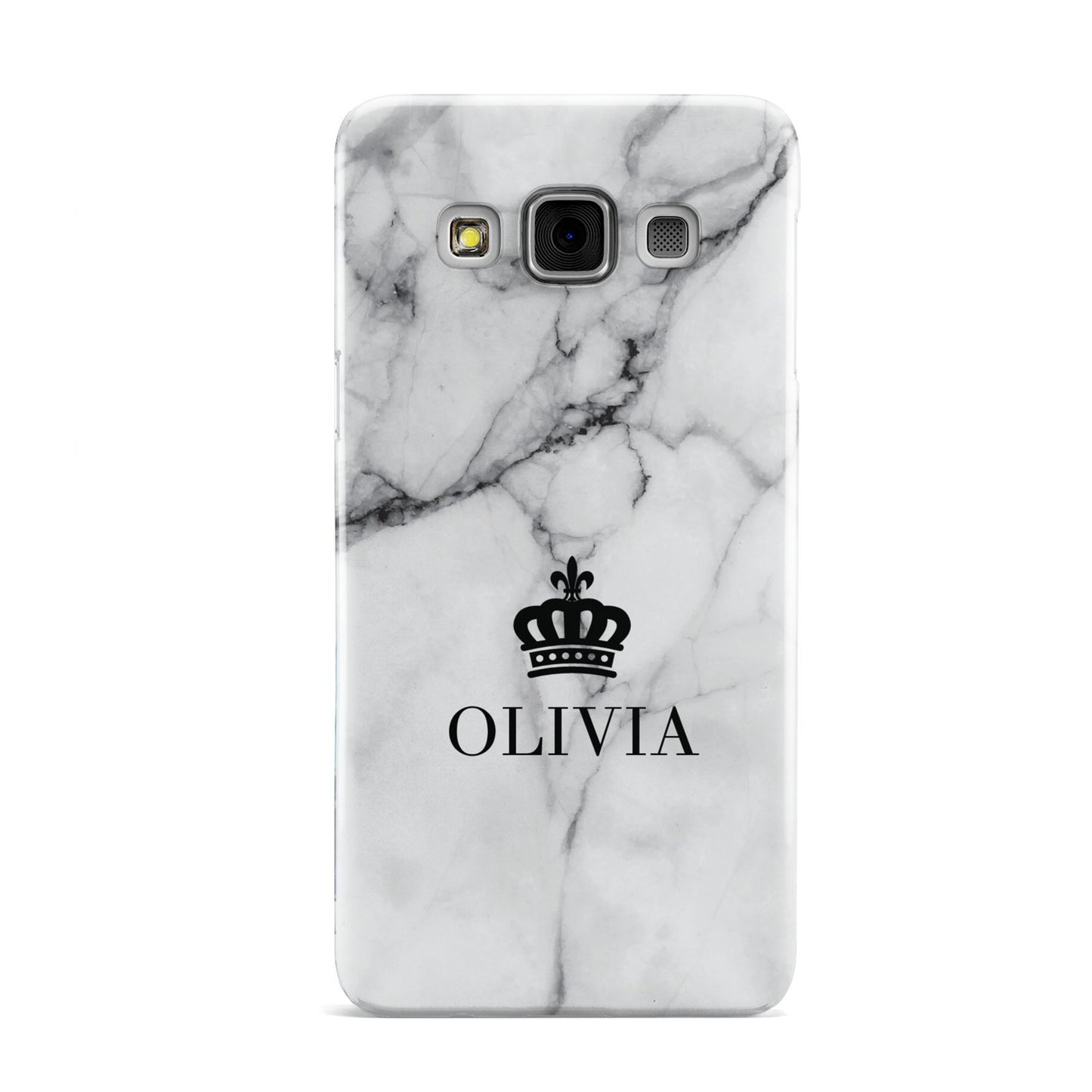 Personalised Marble Name Crown Samsung Galaxy A3 Case