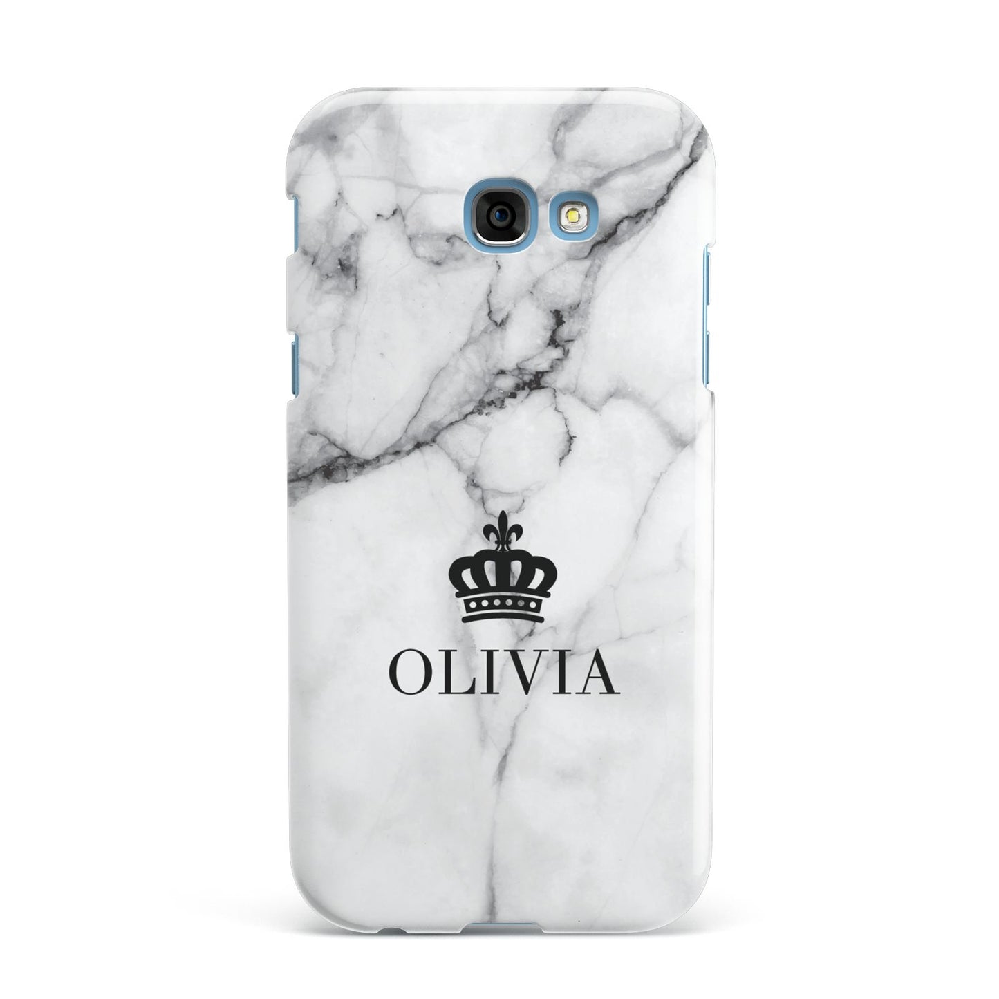Personalised Marble Name Crown Samsung Galaxy A7 2017 Case