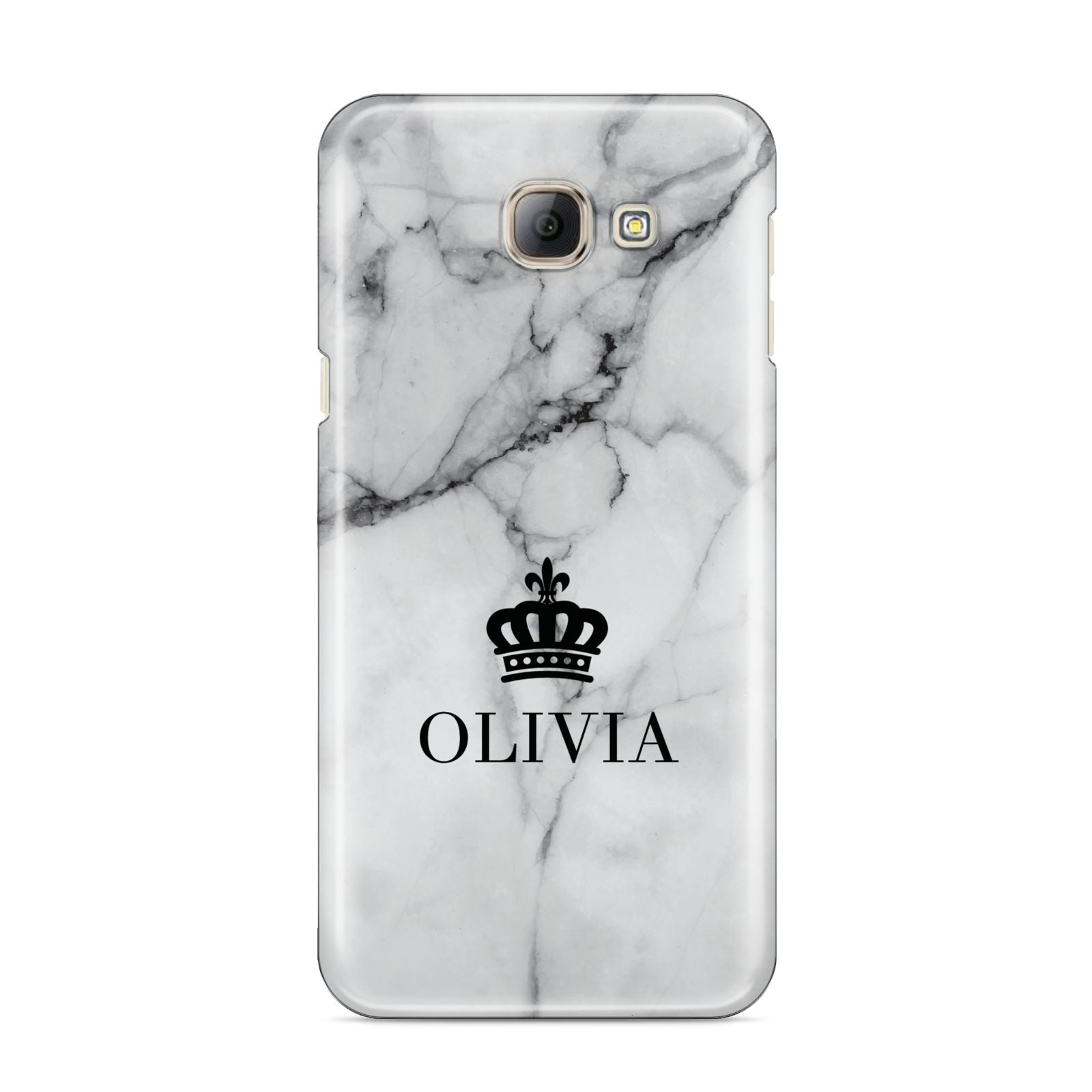 Personalised Marble Name Crown Samsung Galaxy A8 2016 Case