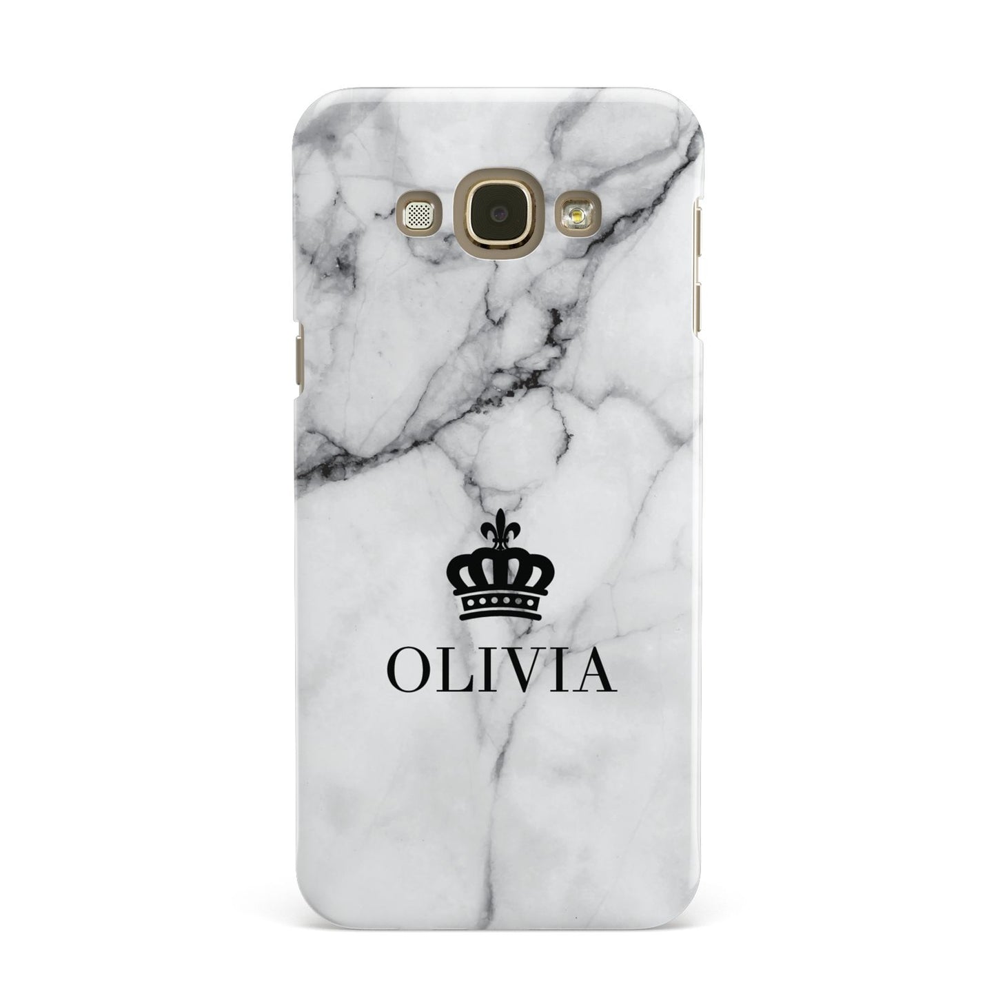 Personalised Marble Name Crown Samsung Galaxy A8 Case