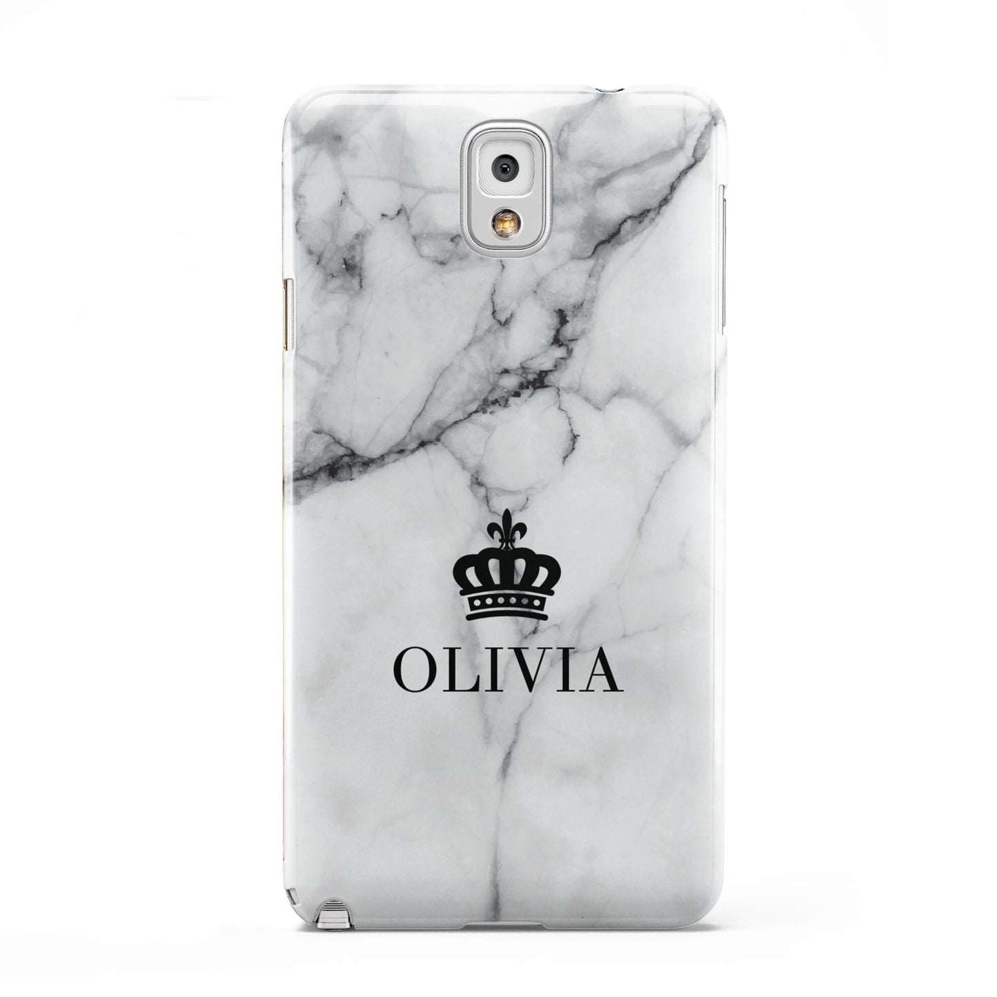Personalised Marble Name Crown Samsung Galaxy Note 3 Case