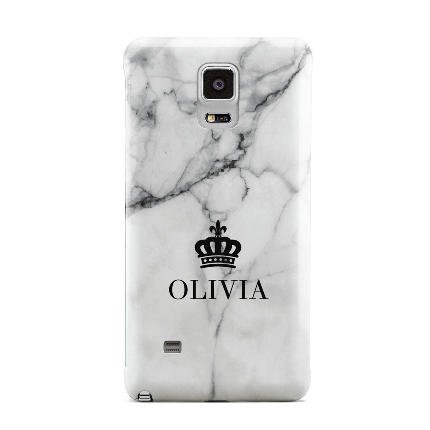 Personalised Marble Name Crown Samsung Galaxy Note 4 Case