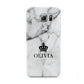Personalised Marble Name Crown Samsung Galaxy S6 Case