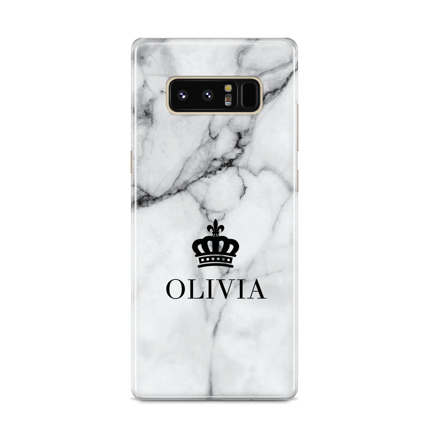 Personalised Marble Name Crown Samsung Galaxy S8 Case