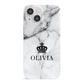 Personalised Marble Name Crown iPhone 13 Mini Full Wrap 3D Snap Case