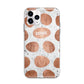 Personalised Marble Name Initials Rose Gold Dots Apple iPhone 11 Pro in Silver with Bumper Case