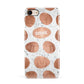 Personalised Marble Name Initials Rose Gold Dots Apple iPhone 7 8 3D Snap Case