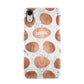 Personalised Marble Name Initials Rose Gold Dots Apple iPhone XR White 3D Snap Case