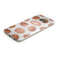 Personalised Marble Name Initials Rose Gold Dots Protective Samsung Galaxy Case Angled Image
