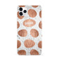 Personalised Marble Name Initials Rose Gold Dots iPhone 11 Pro Max 3D Snap Case