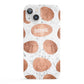 Personalised Marble Name Initials Rose Gold Dots iPhone 13 Full Wrap 3D Snap Case
