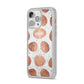 Personalised Marble Name Initials Rose Gold Dots iPhone 14 Pro Max Clear Tough Case Silver Angled Image