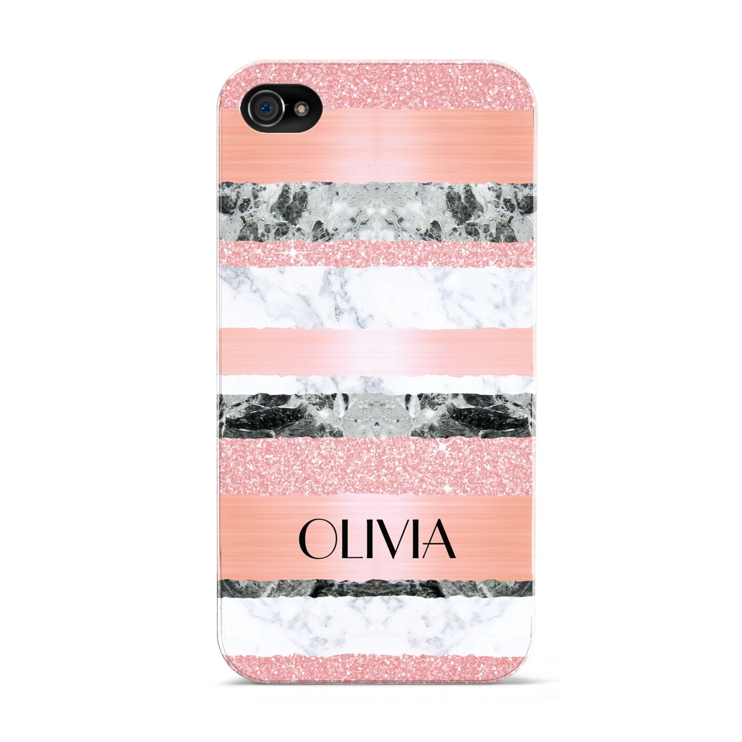 Personalised Marble Name Text Custom Apple iPhone 4s Case