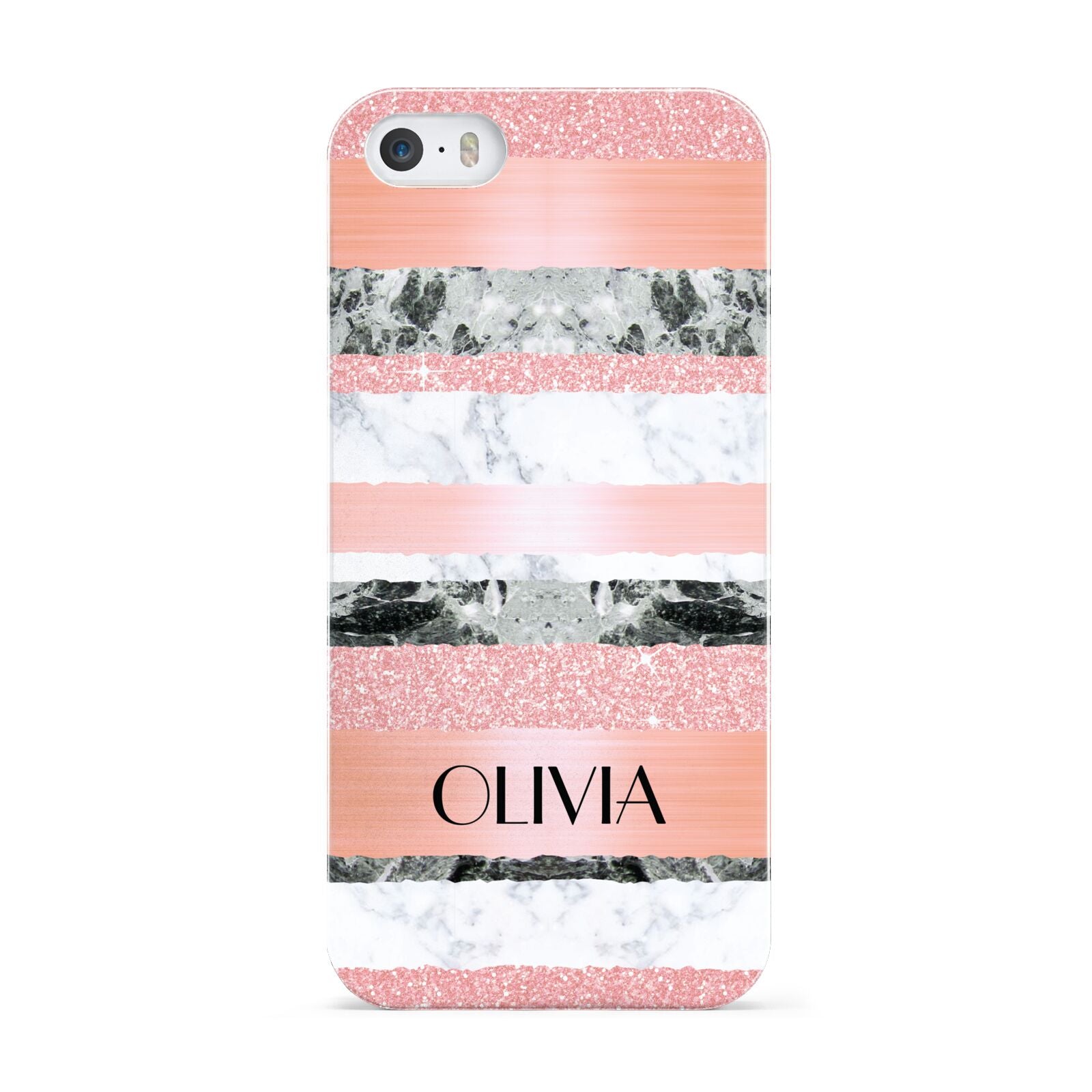 Personalised Marble Name Text Custom Apple iPhone 5 Case