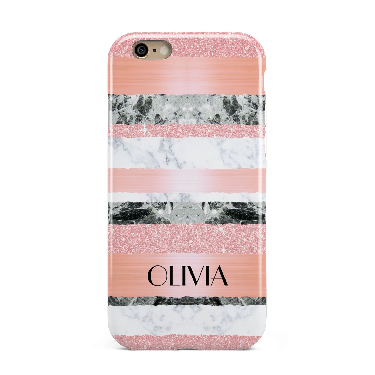Personalised Marble Name Text Custom Apple iPhone 6 3D Tough Case