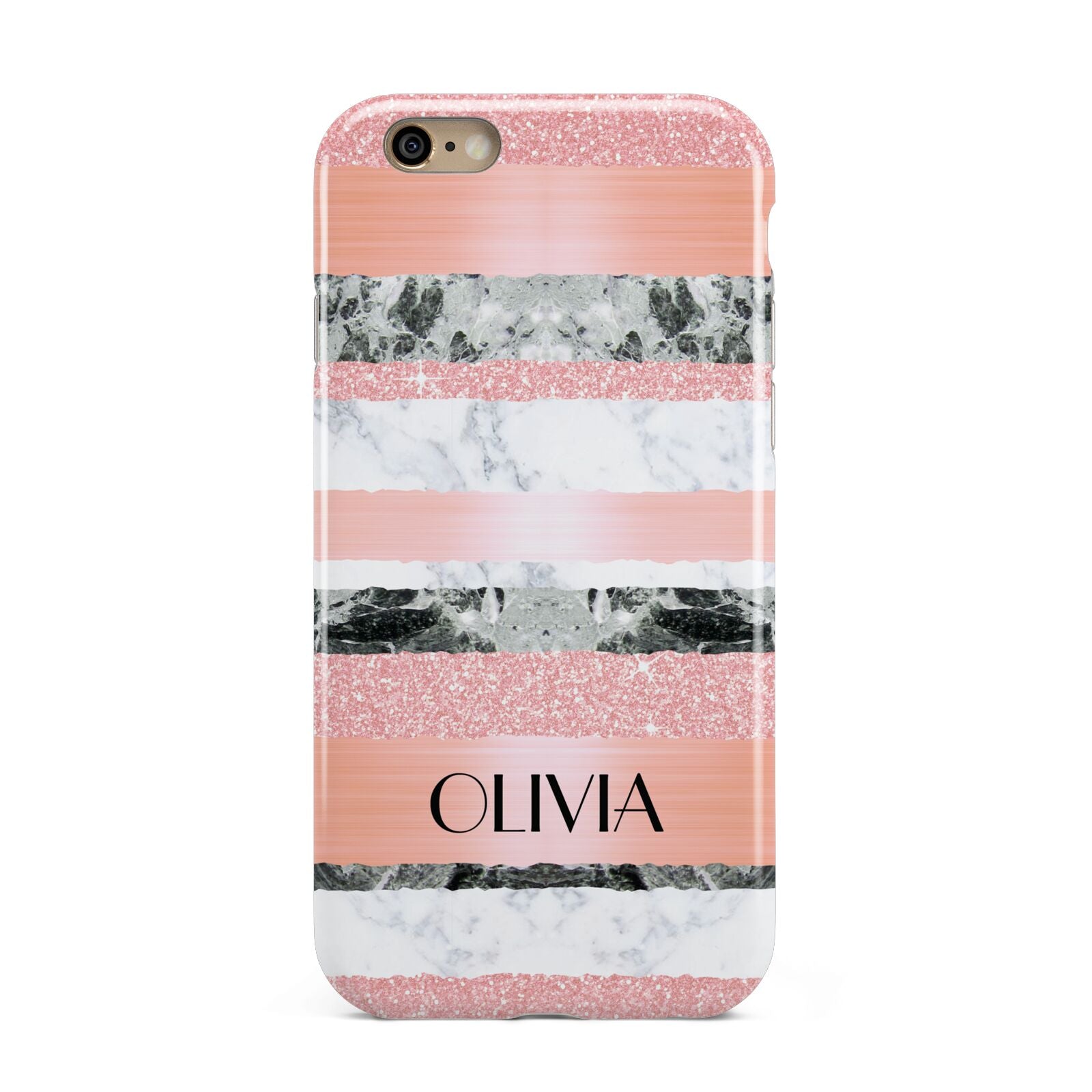 Personalised Marble Name Text Custom Apple iPhone 6 3D Tough Case