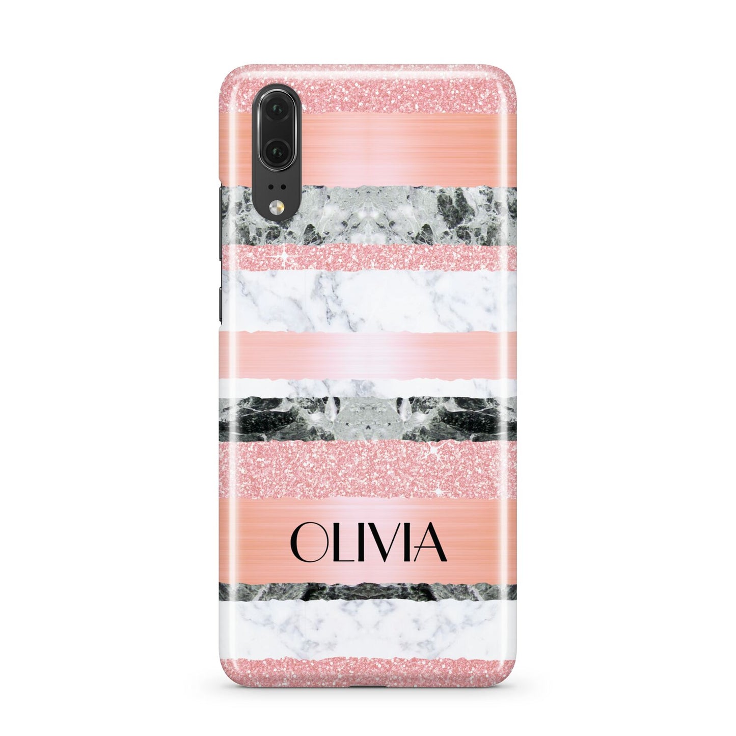 Personalised Marble Name Text Custom Huawei P20 Phone Case