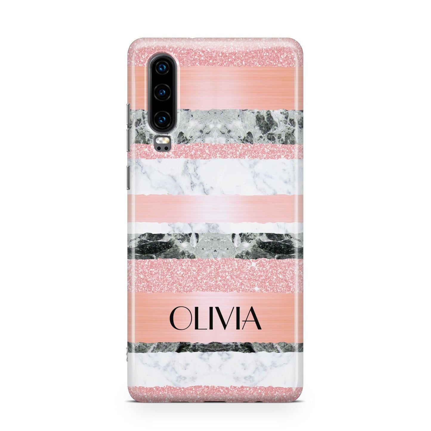 Personalised Marble Name Text Custom Huawei P30 Phone Case