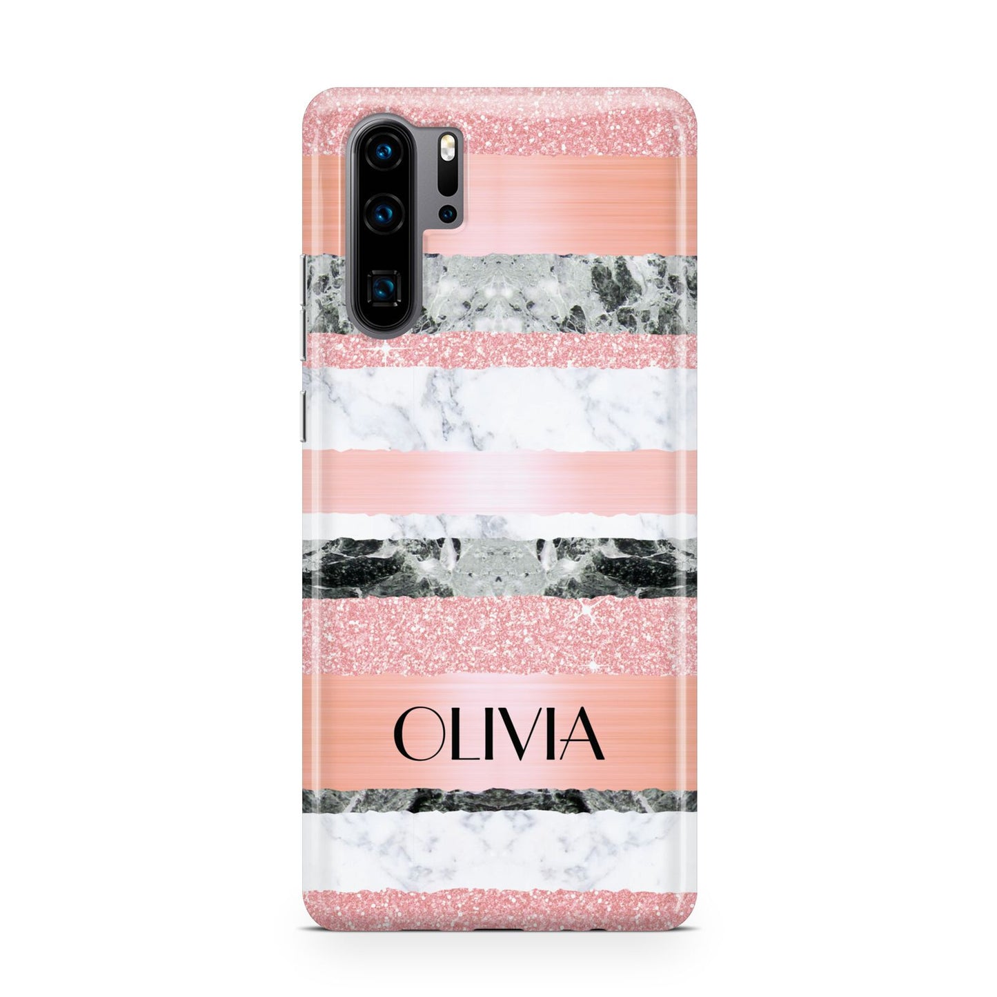 Personalised Marble Name Text Custom Huawei P30 Pro Phone Case