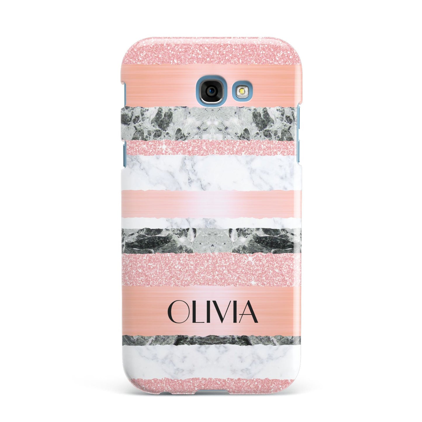 Personalised Marble Name Text Custom Samsung Galaxy A7 2017 Case