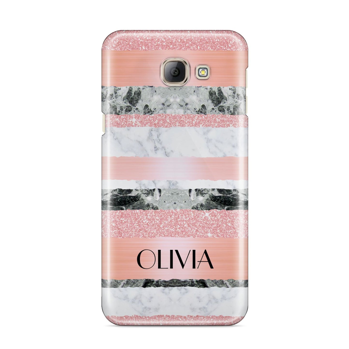 Personalised Marble Name Text Custom Samsung Galaxy A8 2016 Case
