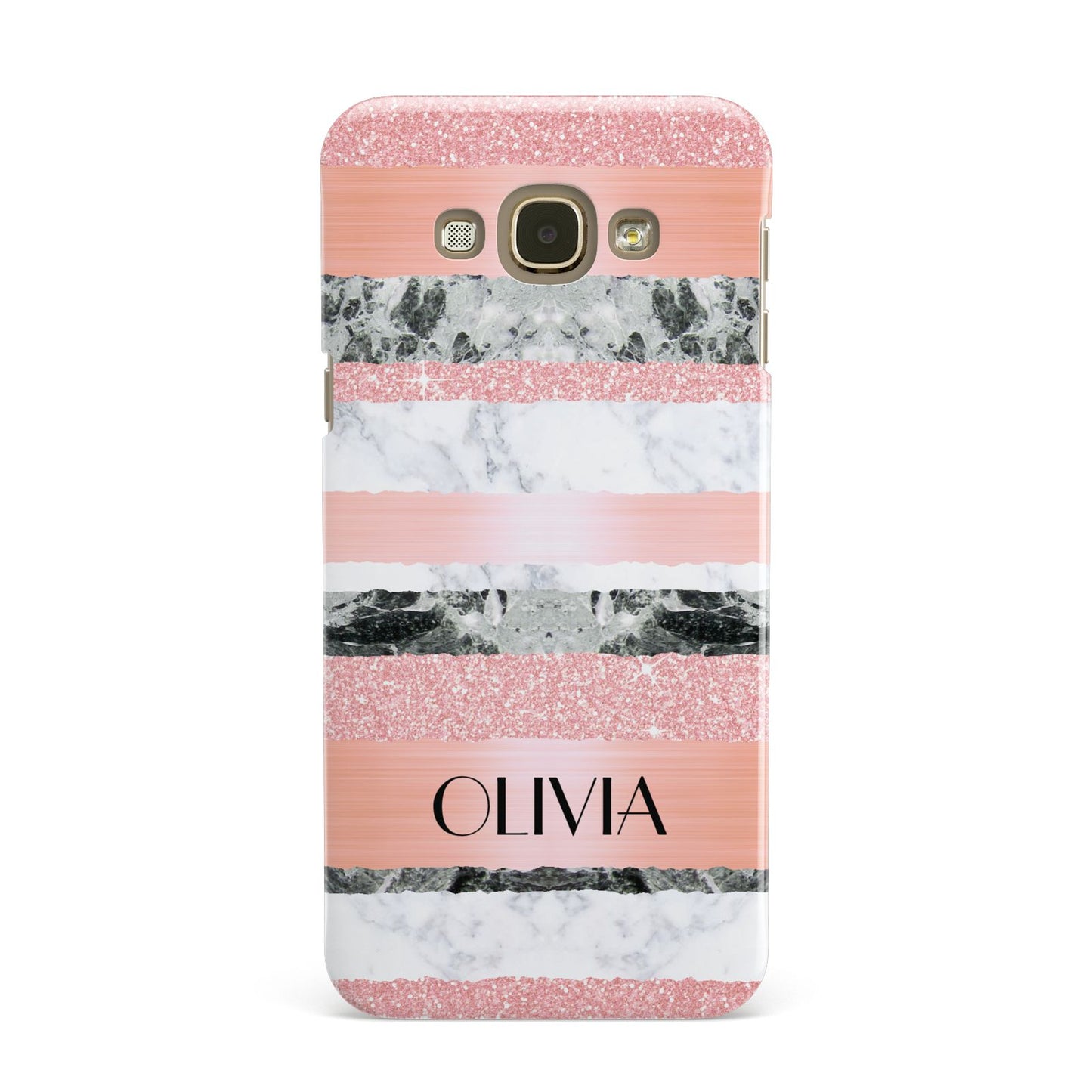 Personalised Marble Name Text Custom Samsung Galaxy A8 Case