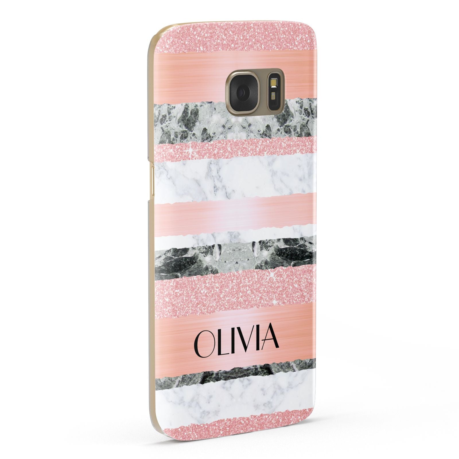 Personalised Marble Name Text Custom Samsung Galaxy Case Fourty Five Degrees