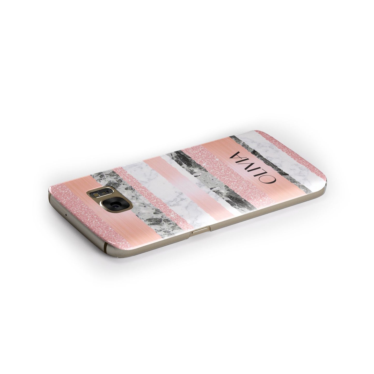 Personalised Marble Name Text Custom Samsung Galaxy Case Side Close Up