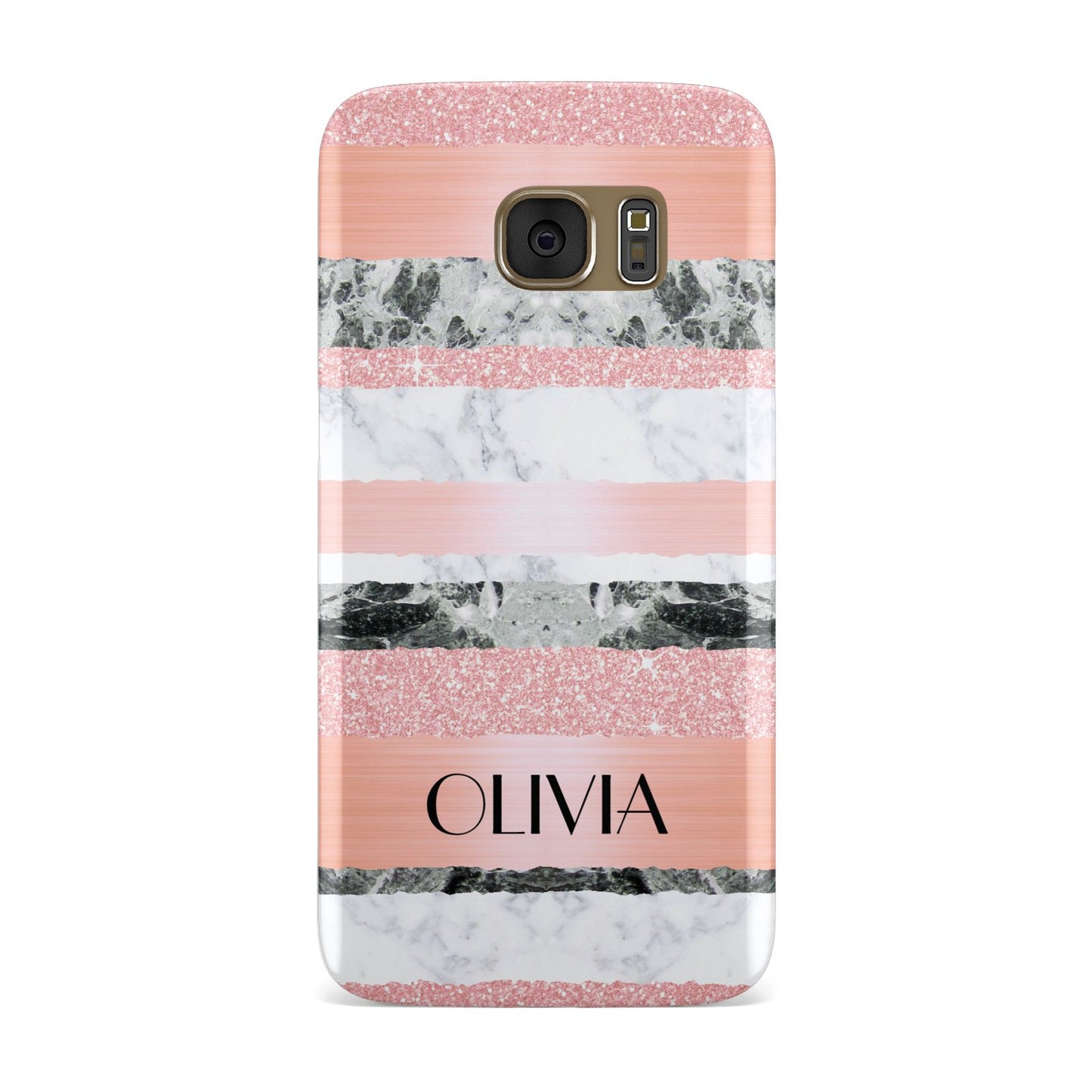 Personalised Marble Name Text Custom Samsung Galaxy Case
