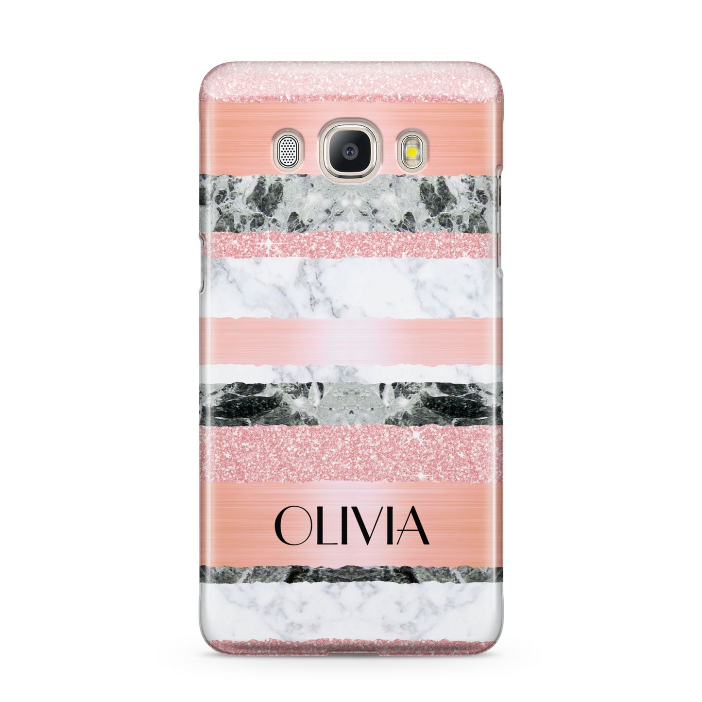 Personalised Marble Name Text Custom Samsung Galaxy J5 2016 Case