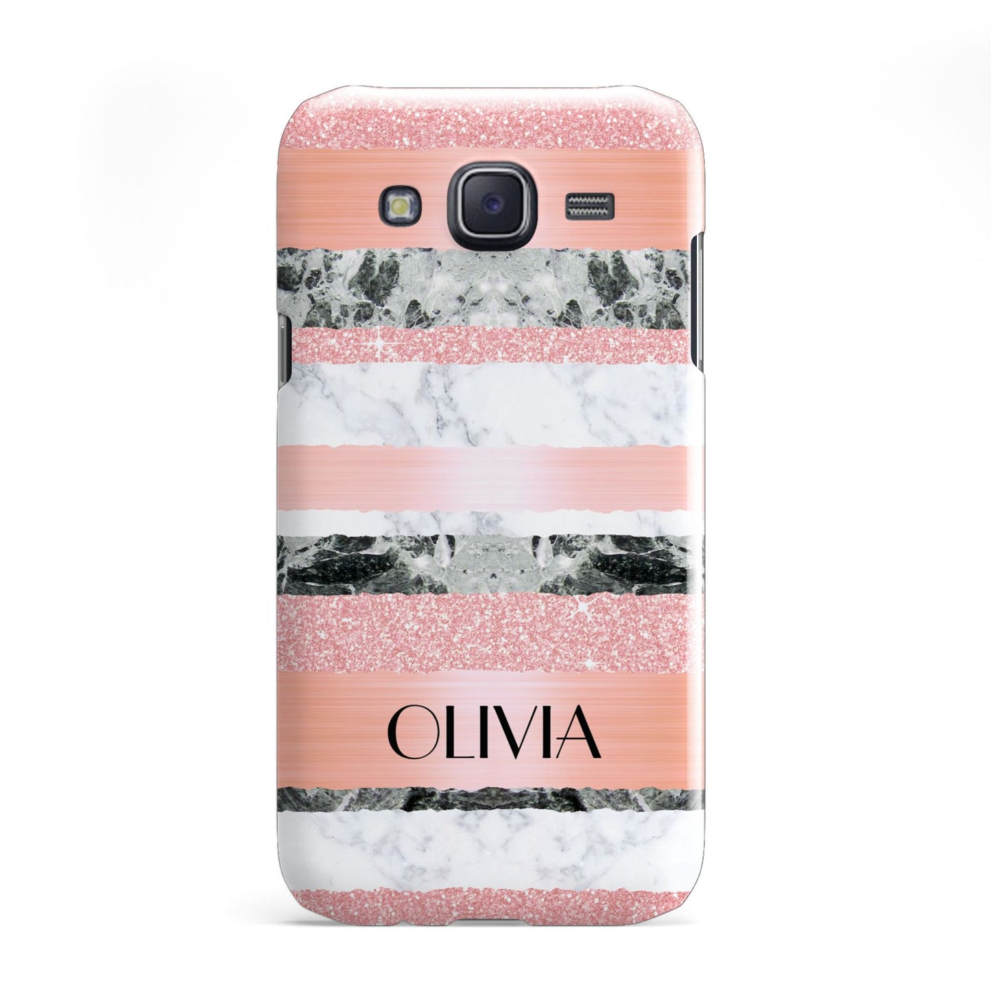 Personalised Marble Name Text Custom Samsung Galaxy J5 Case