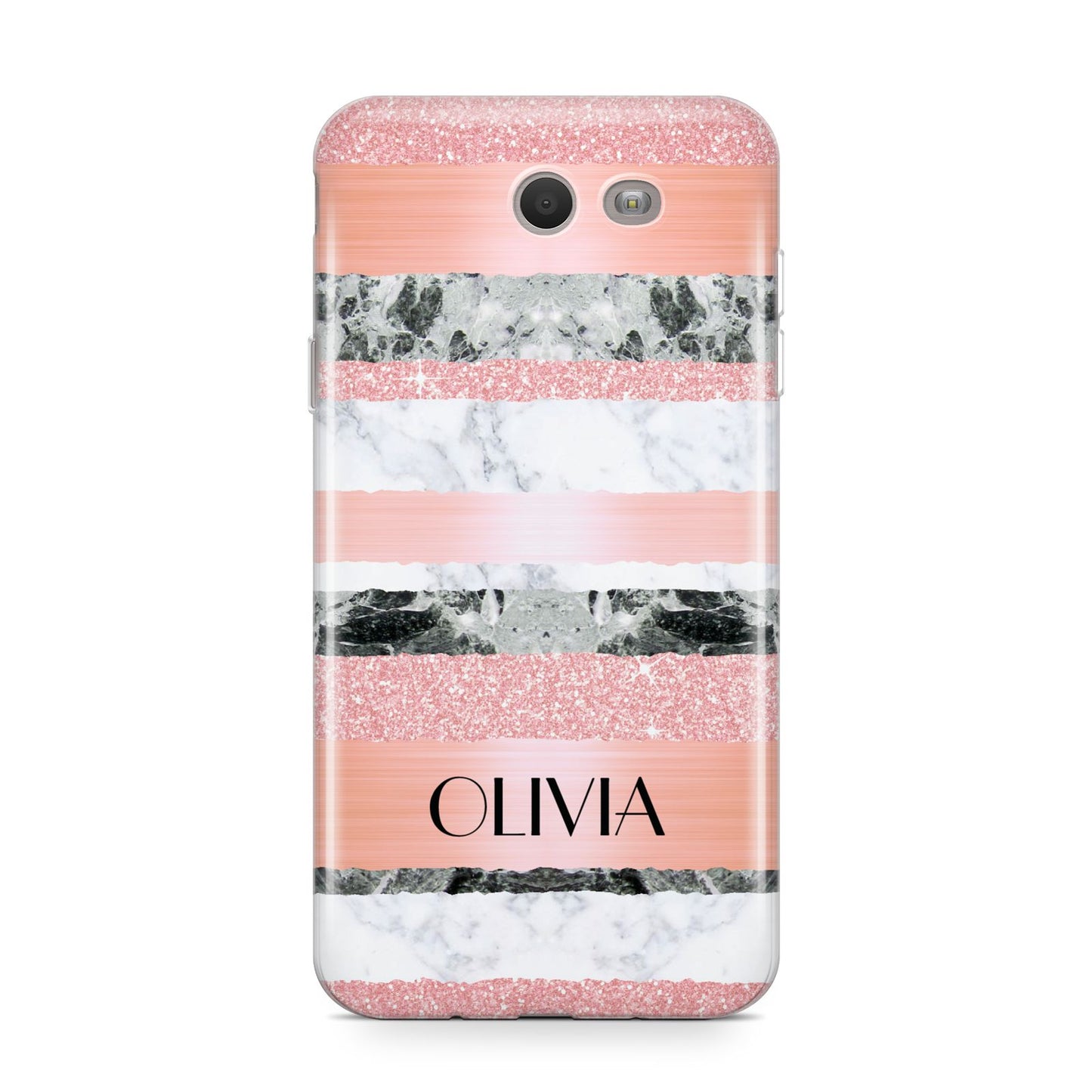 Personalised Marble Name Text Custom Samsung Galaxy J7 2017 Case