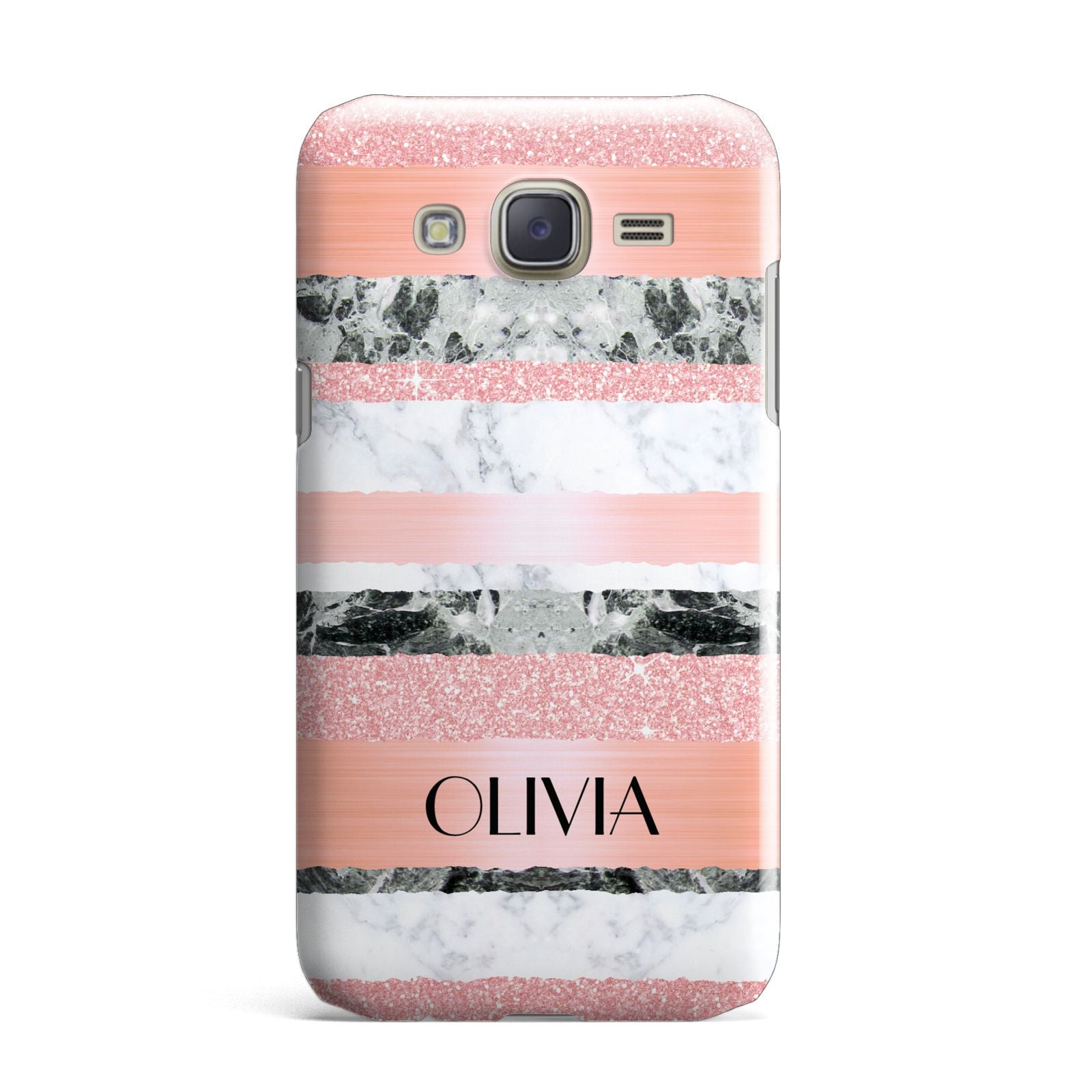 Personalised Marble Name Text Custom Samsung Galaxy J7 Case