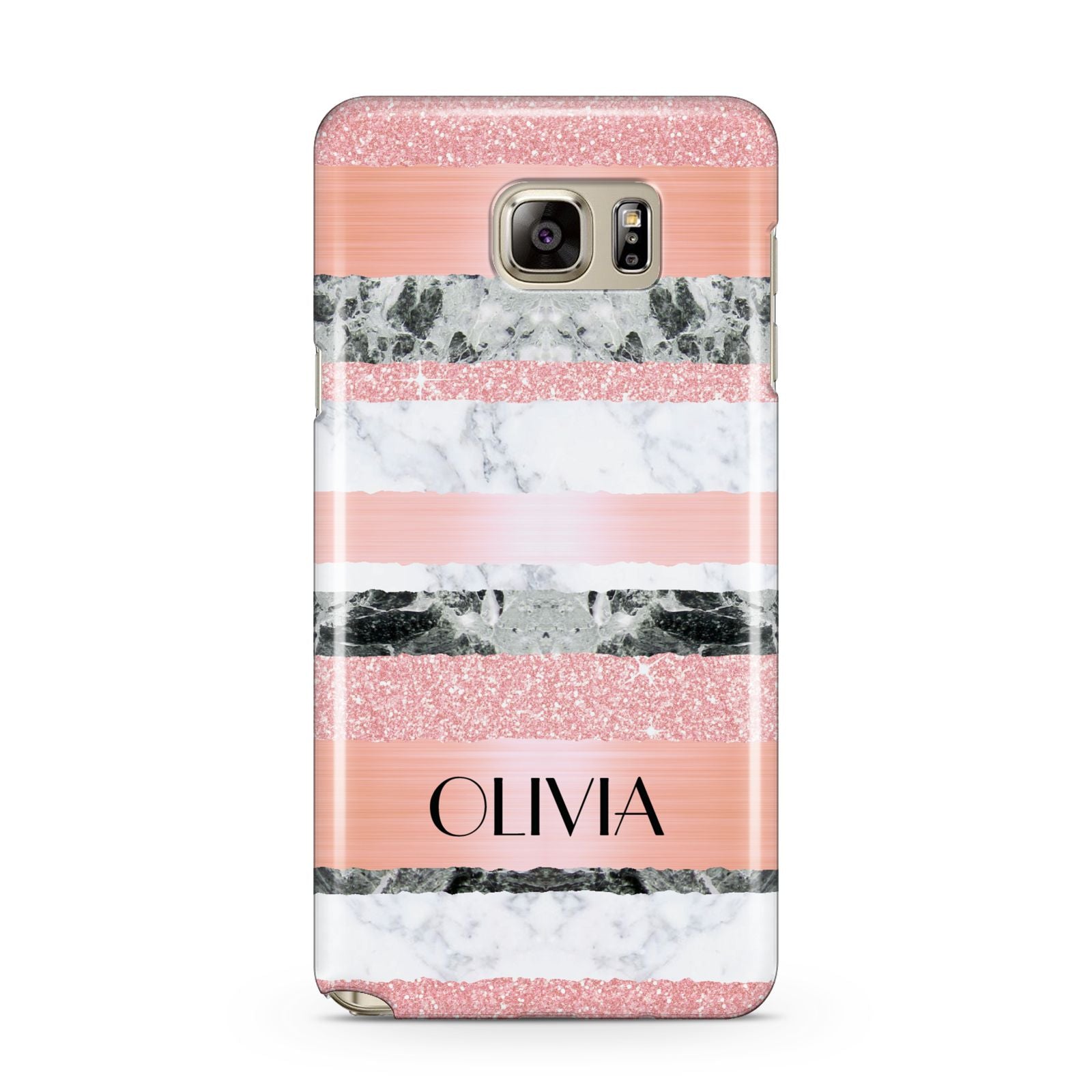 Personalised Marble Name Text Custom Samsung Galaxy Note 5 Case