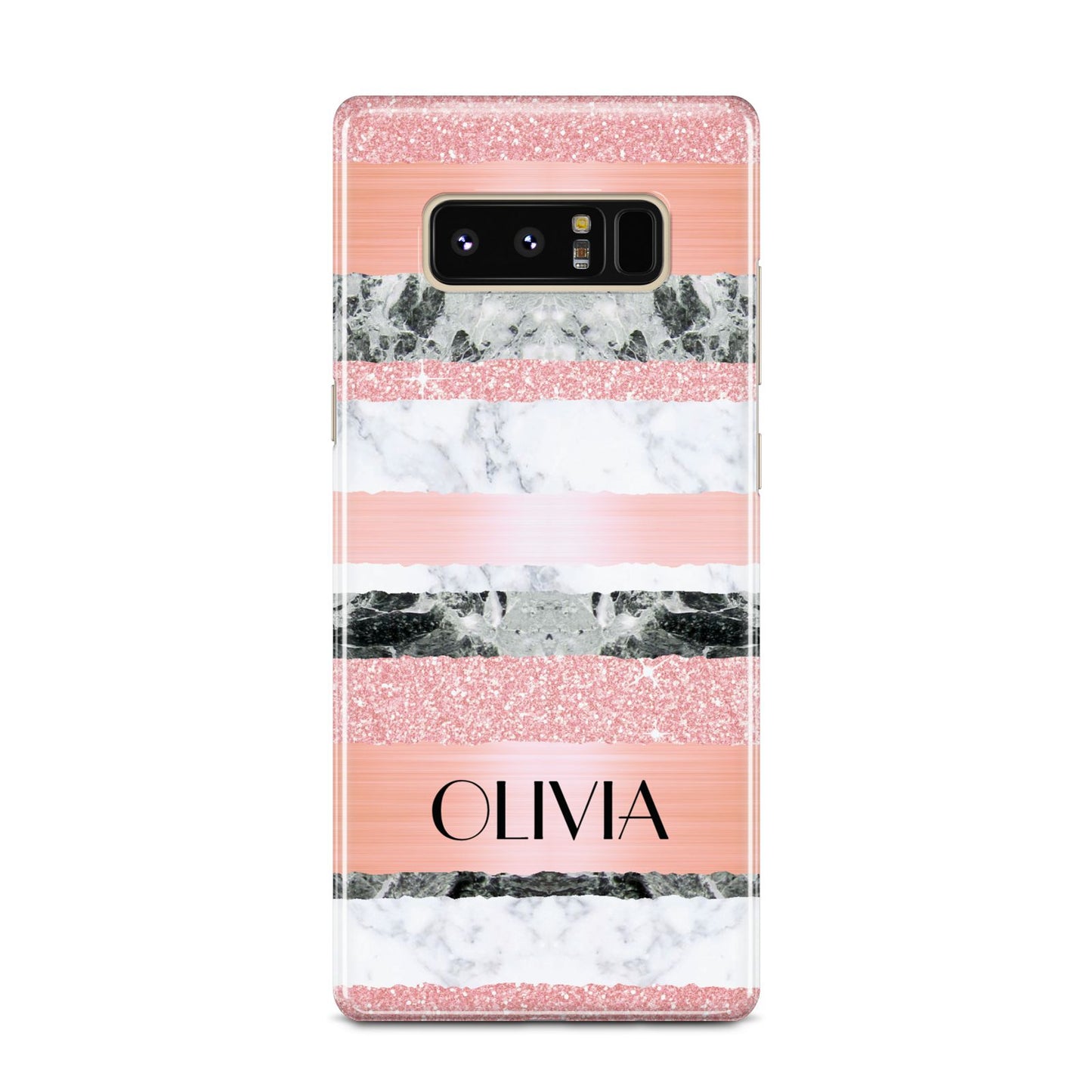 Personalised Marble Name Text Custom Samsung Galaxy Note 8 Case