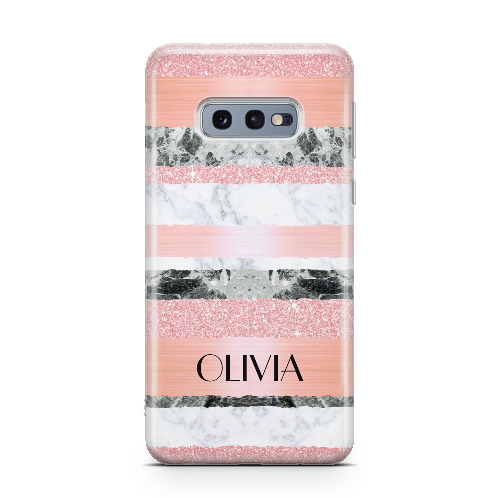 Personalised Marble Name Text Custom Samsung Galaxy S10E Case
