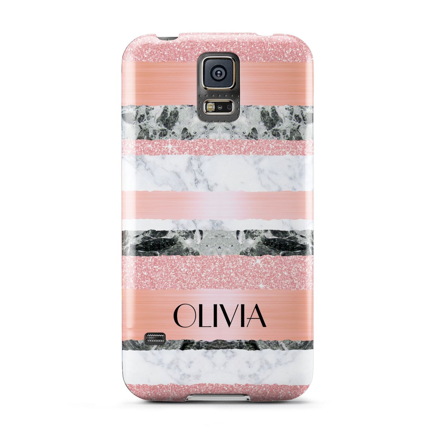 Personalised Marble Name Text Custom Samsung Galaxy S5 Case