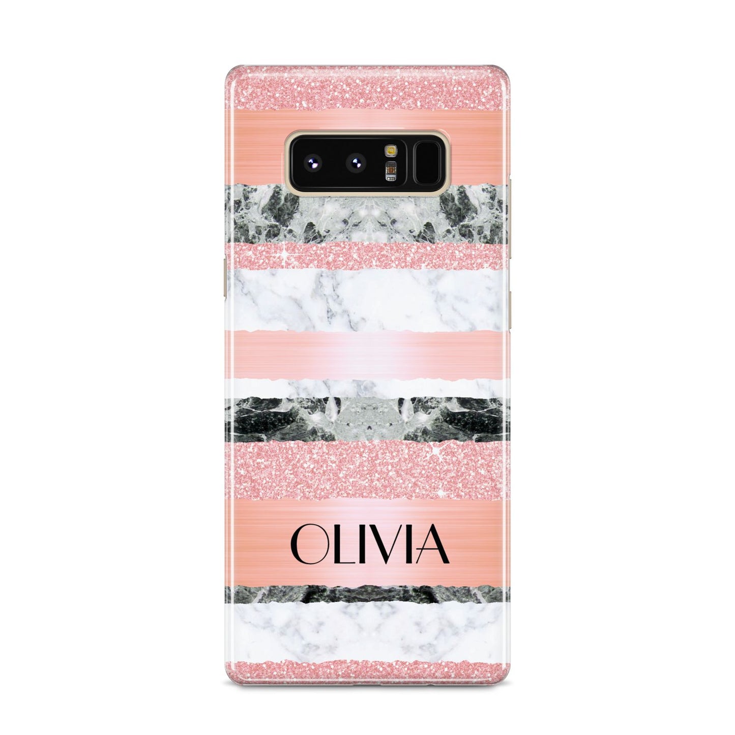 Personalised Marble Name Text Custom Samsung Galaxy S8 Case