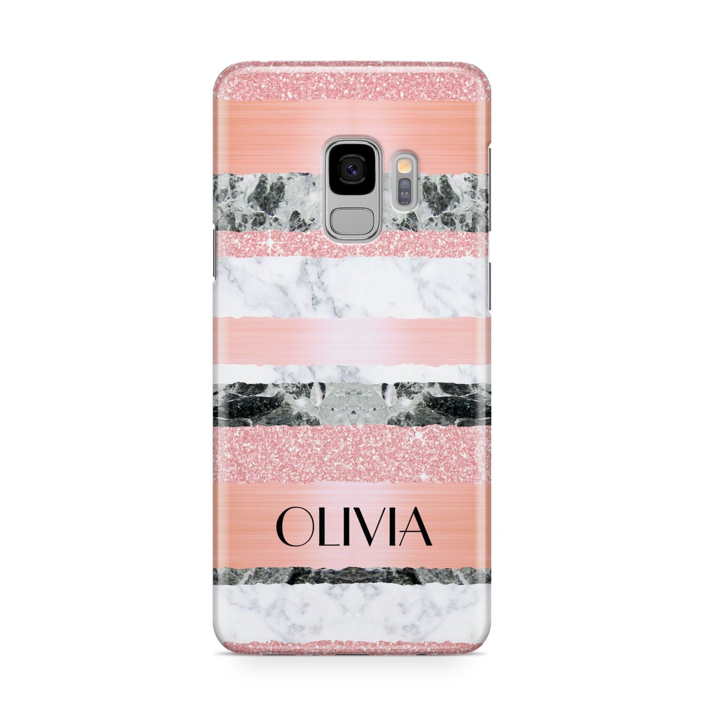 Personalised Marble Name Text Custom Samsung Galaxy S9 Case