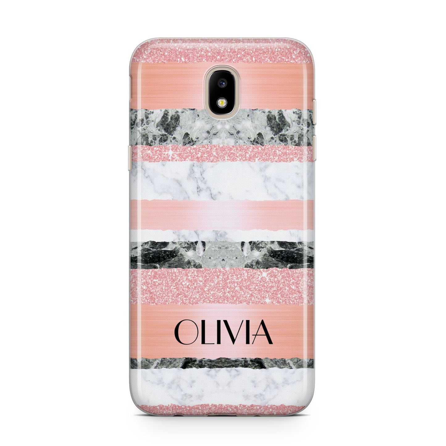 Personalised Marble Name Text Custom Samsung J5 2017 Case